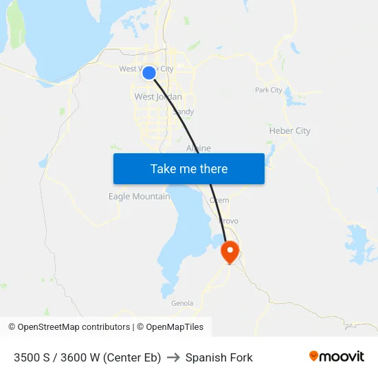 3500 S / 3600 W (Center Eb) to Spanish Fork map
