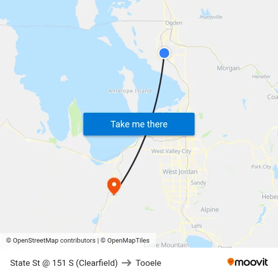 State St @ 151 S   (Clearfield) to Tooele map