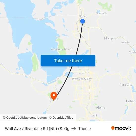 Wall Ave / Riverdale Rd (Nb) (S. Og to Tooele map