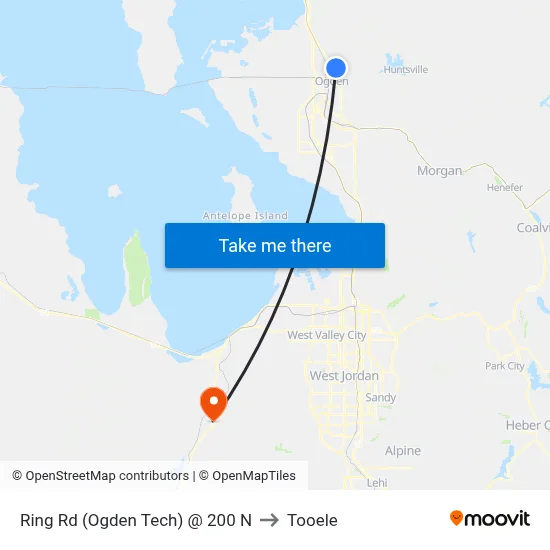 Ring Rd    (Ogden Tech) @ 200 N to Tooele map
