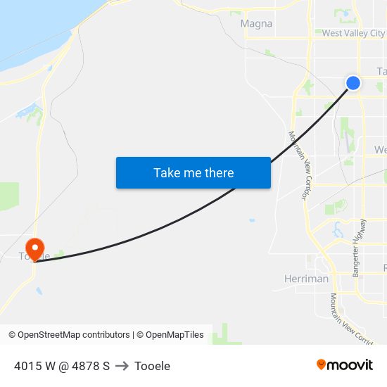 4015 W @ 4878 S to Tooele map