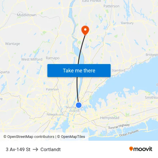 3 Av-149 St to Cortlandt map