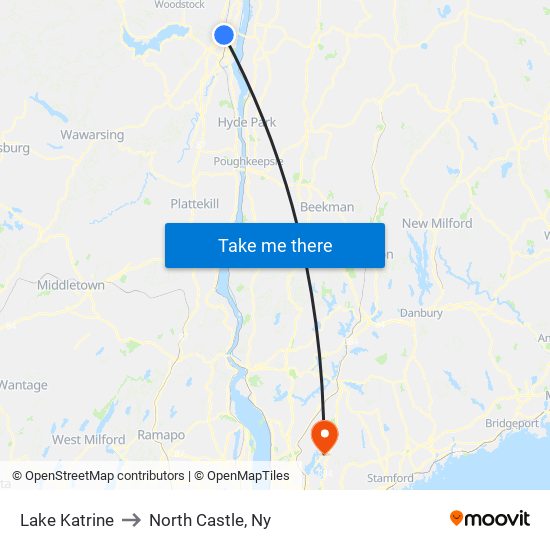 Lake Katrine to North Castle, Ny map