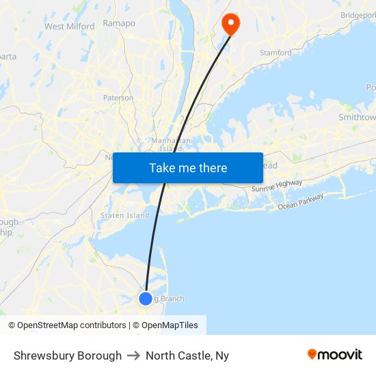 Shrewsbury Borough to North Castle, Ny map