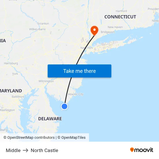 Middle to North Castle map