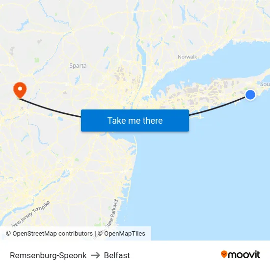 Remsenburg-Speonk to Belfast map
