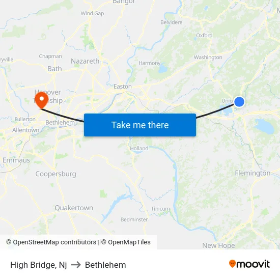 High Bridge to Bethlehem map