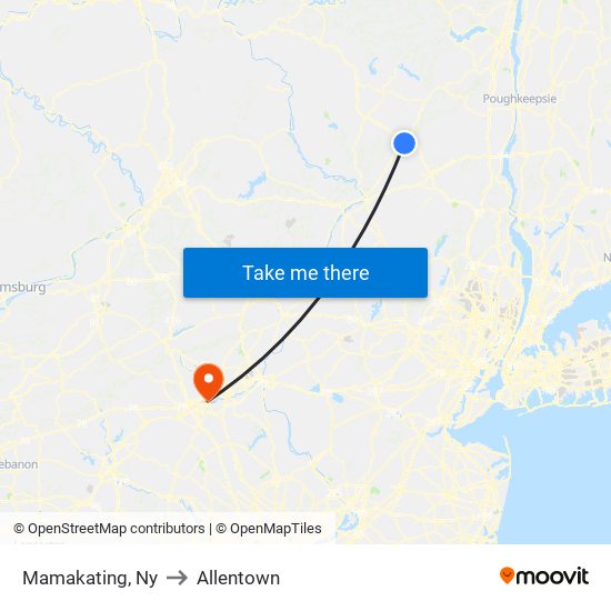 Mamakating, Ny to Allentown map