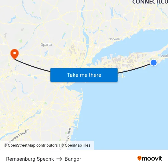 Remsenburg-Speonk to Bangor map
