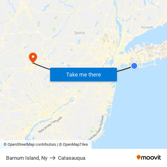 Barnum Island, Ny to Catasauqua map