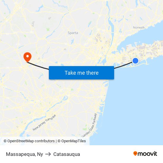 Massapequa, Ny to Catasauqua map