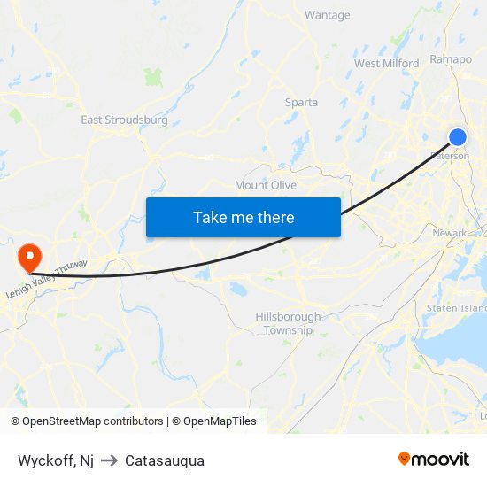 Wyckoff, Nj to Catasauqua map