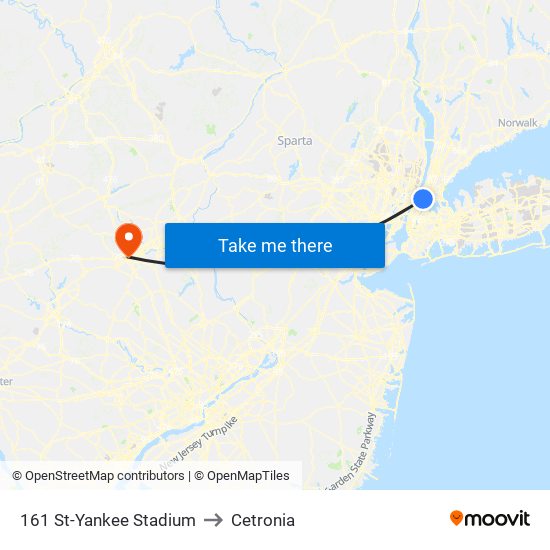 161 St-Yankee Stadium to Cetronia map