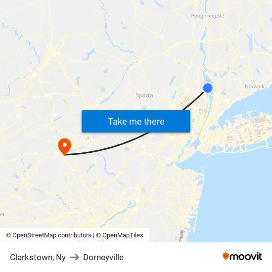 Clarkstown, Ny to Dorneyville map