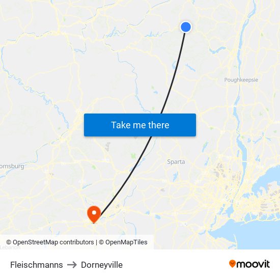 Fleischmanns to Dorneyville map