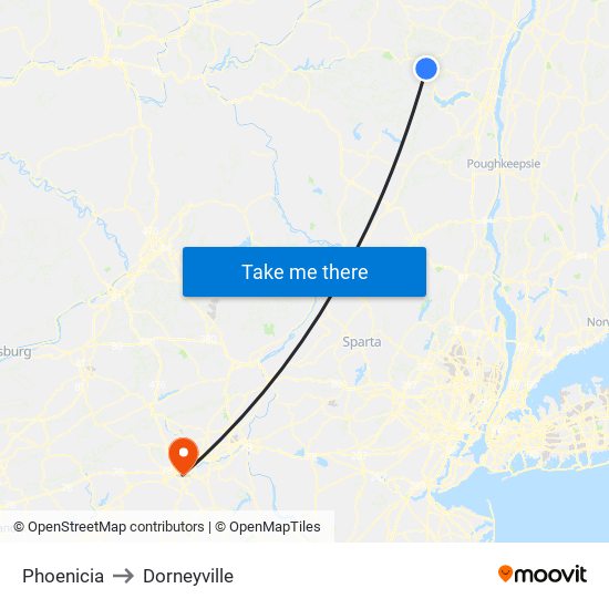 Phoenicia to Dorneyville map