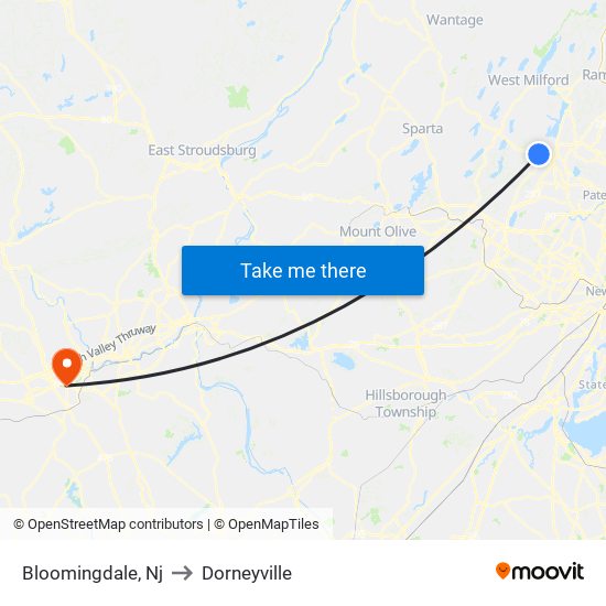 Bloomingdale, Nj to Dorneyville map