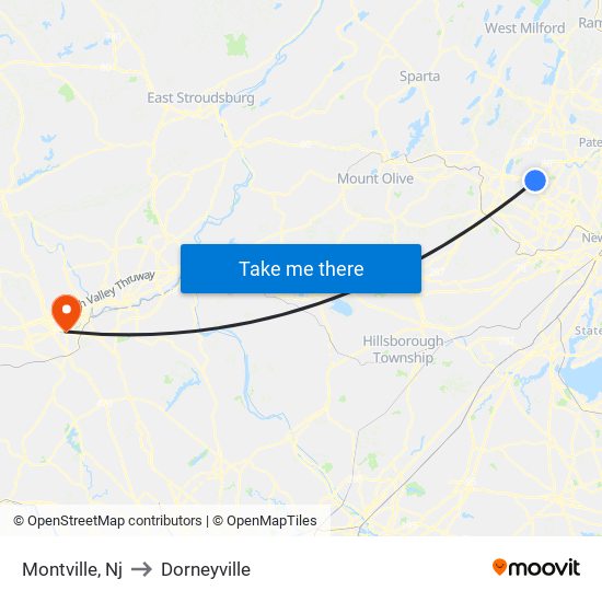 Montville, Nj to Dorneyville map