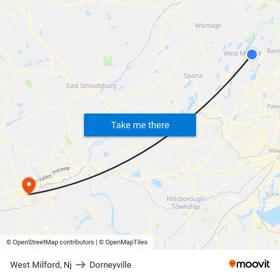 West Milford, Nj to Dorneyville map