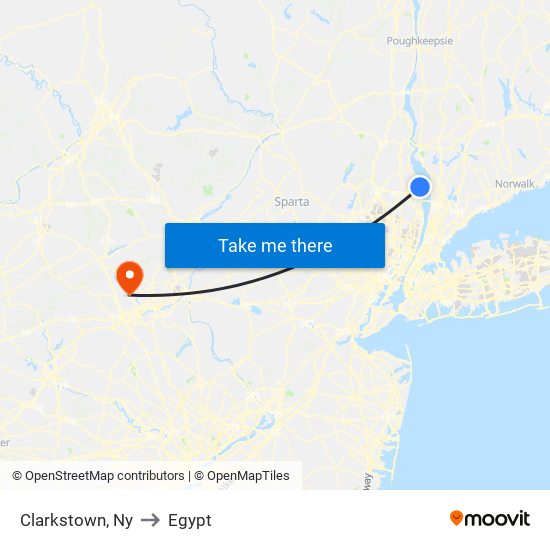 Clarkstown, Ny to Egypt map