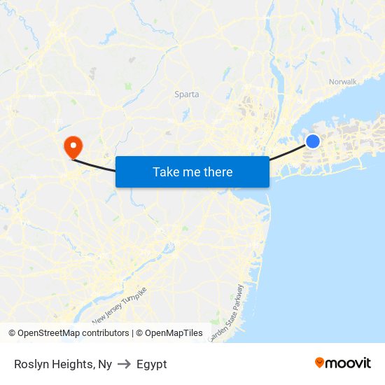 Roslyn Heights, Ny to Egypt map