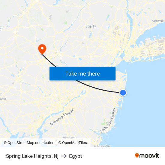 Spring Lake Heights, Nj to Egypt map