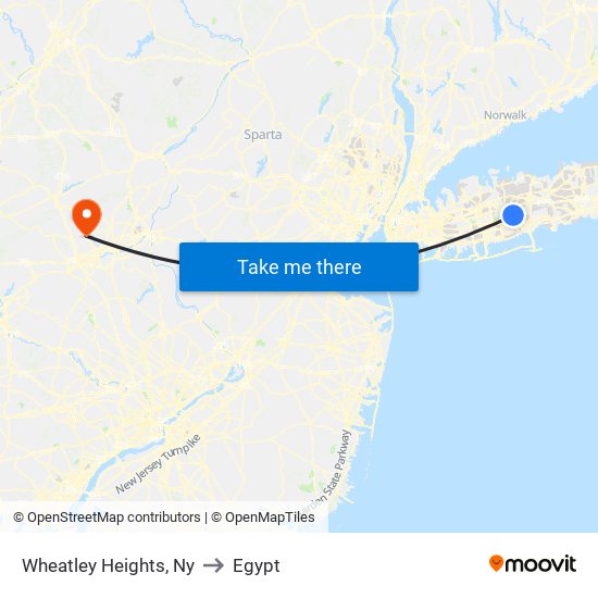 Wheatley Heights, Ny to Egypt map