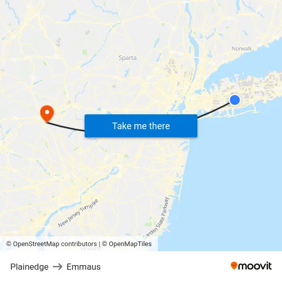 Plainedge to Emmaus map