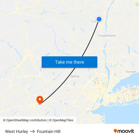West Hurley to Fountain Hill map
