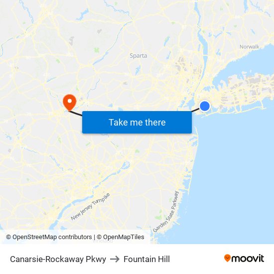 Canarsie-Rockaway Pkwy to Fountain Hill map