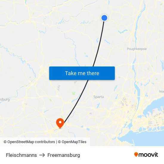 Fleischmanns to Freemansburg map