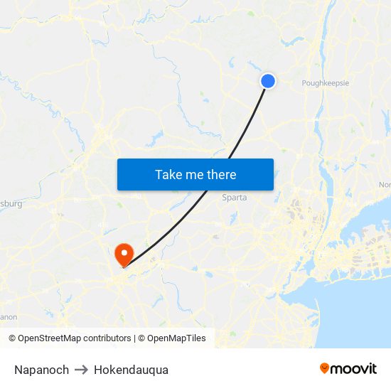 Napanoch to Hokendauqua map