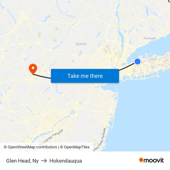 Glen Head, Ny to Hokendauqua map