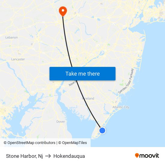 Stone Harbor, Nj to Hokendauqua map