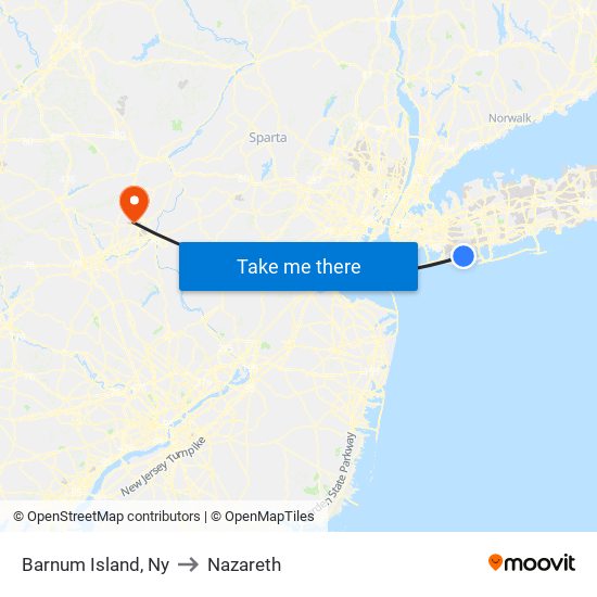 Barnum Island, Ny to Nazareth map