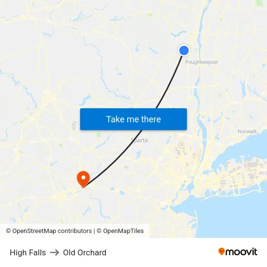 High Falls to Old Orchard map