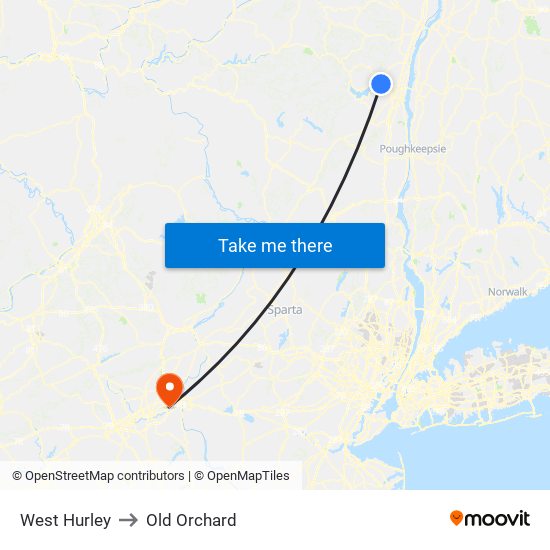 West Hurley to Old Orchard map