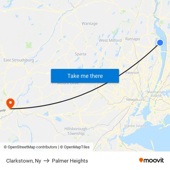 Clarkstown, Ny to Palmer Heights map
