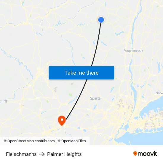 Fleischmanns to Palmer Heights map