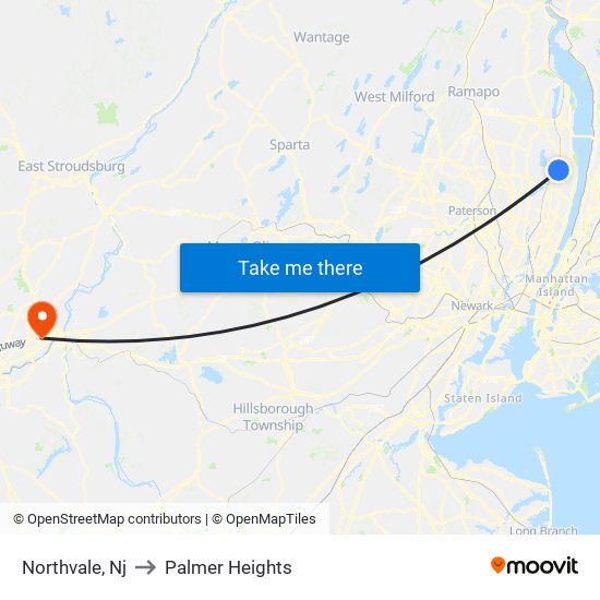 Northvale, Nj to Palmer Heights map