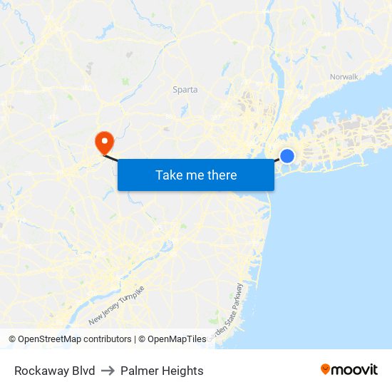 Rockaway Blvd to Palmer Heights map