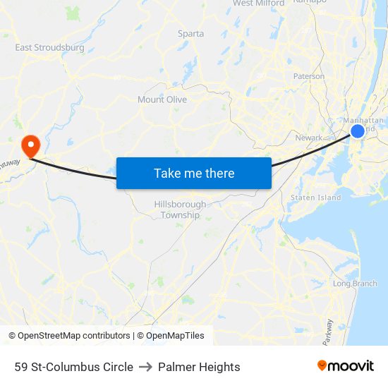 59 St-Columbus Circle to Palmer Heights map