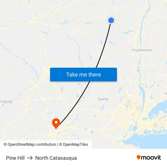 Pine Hill to North Catasauqua map