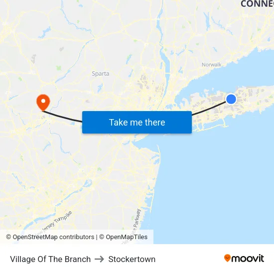 Village Of The Branch to Stockertown map