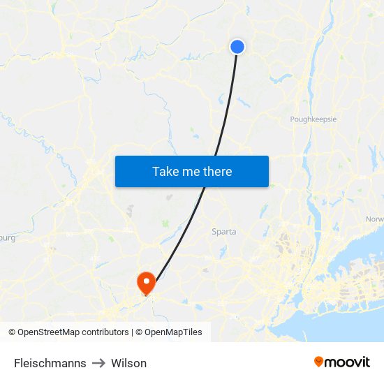 Fleischmanns to Wilson map