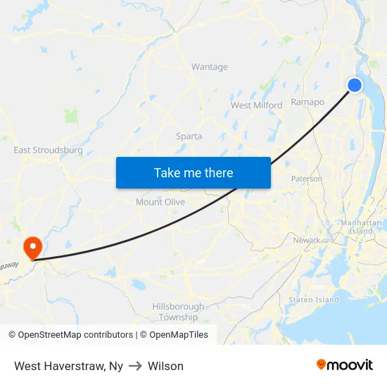 West Haverstraw to Wilson map
