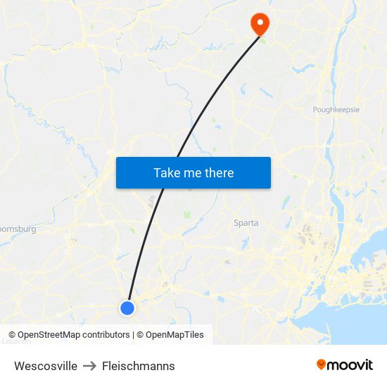 Wescosville to Fleischmanns map