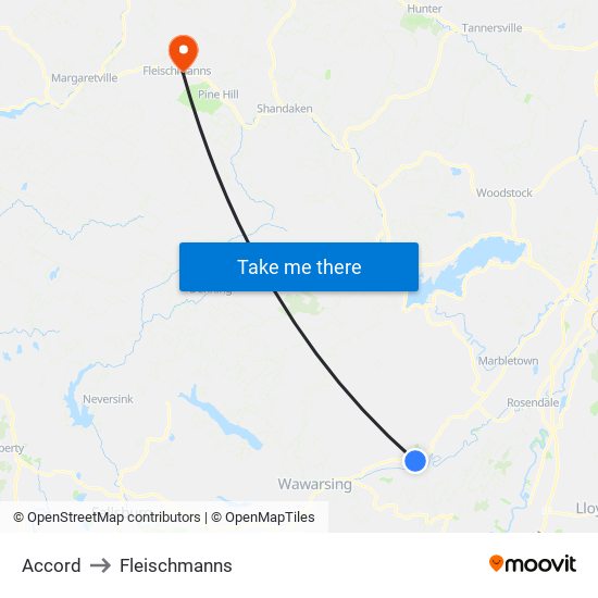 Accord to Fleischmanns map