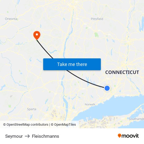 Seymour to Fleischmanns map