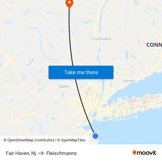 Fair Haven, Nj to Fleischmanns map